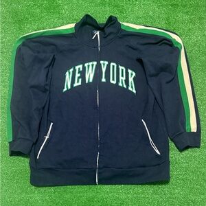 Vintage Steve & Barry’s Navy 'New York' Zip-Up Track Jacket